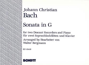 BACH, JOHANN CHRISTIAN: SONATE G-DUR