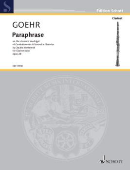 Göhr Alexander: Pharaphrase Monteverdi op 28