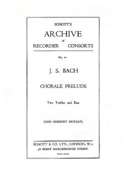 Bach Johann Sebastian: Chorale Prelude