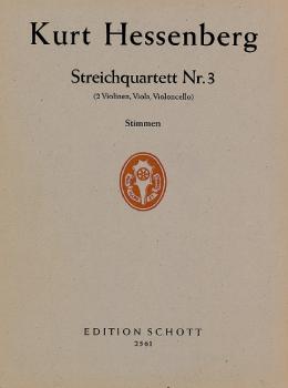 Hessenberg Kurt: Quartett 3 op 33