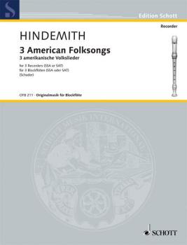 Hindemith Paul: 3 amerikanische Volkslieder