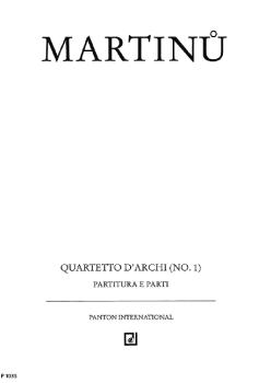 Martinu Bohuslav: Quartett 1