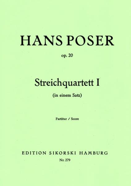 Poser, Hans: Streichquartett Nr. 1