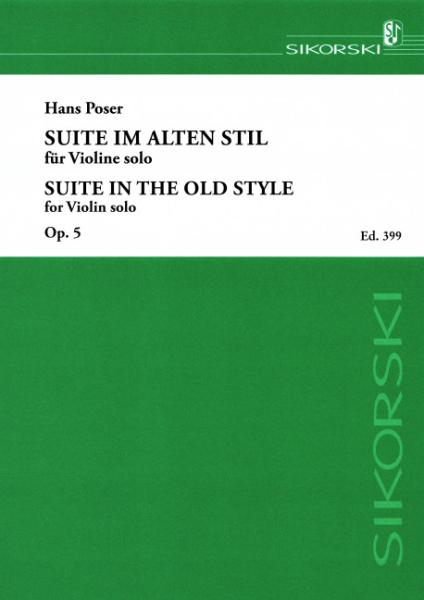 Poser, Hans: Suite im alten Stil