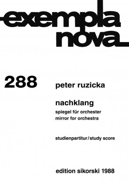 Ruzicka, Peter: Nachklang