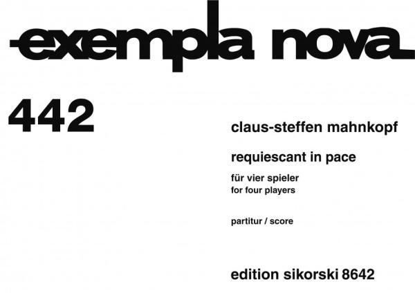 Mahnkopf, Claus-Steffen: Requiescant in pace