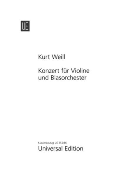 Weill Kurt: Konzert (nach KWE)