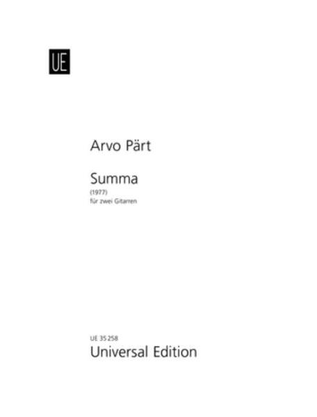 Pärt Arvo: Summa