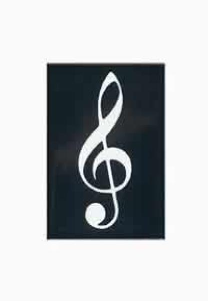 Magnet schwarz  - Notenschlüssel