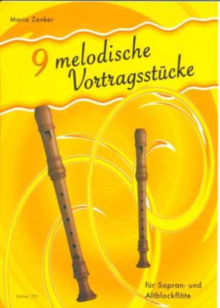 Zanker, Maria: 9 melodische Vortragsstücke