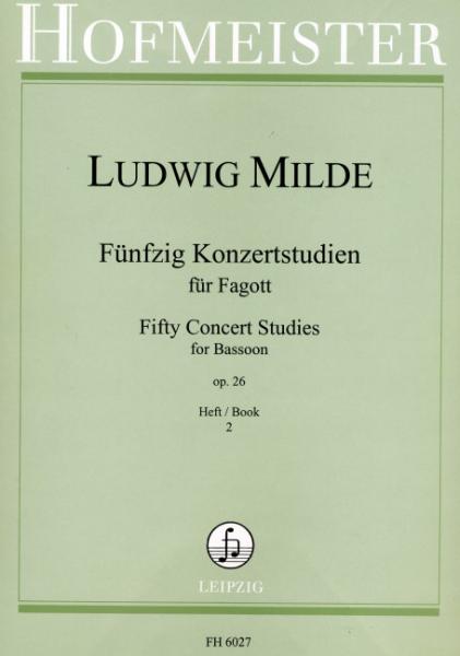 Milde Ludwig: 50 Konzertstudien op 26/2