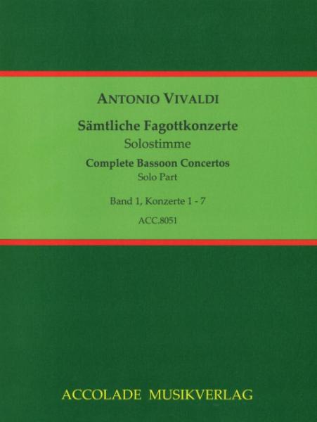 Vivaldi, Antonio: Sämtliche Fagottkonzerte Band 1
