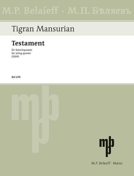 Mansurjan Tigran: Testament