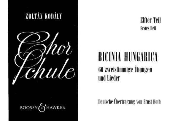 Kodaly Zoltan: Chorschule 11/1 - bicinia hunga