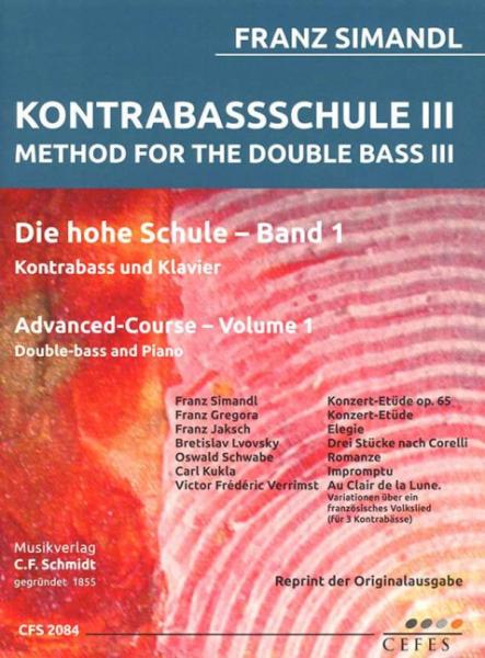 Simandl, Franz: Kontrabassschule III Band 1
