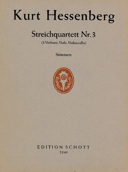 Hessenberg Kurt: Quartett 3 op 33