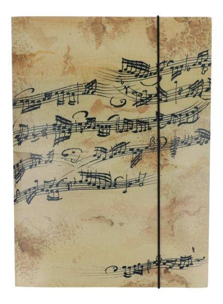 Gummispannmappe Notenzeile