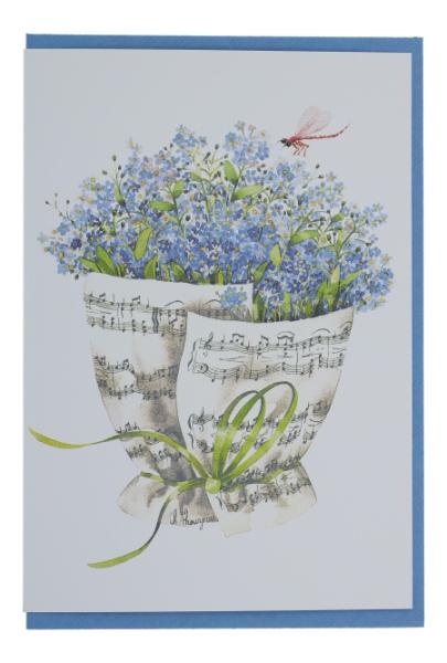 Doppelkarte Vergissmeinnicht