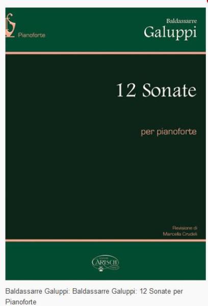 Galuppi, Baldassare: 12 Sonate Per Pianoforte
