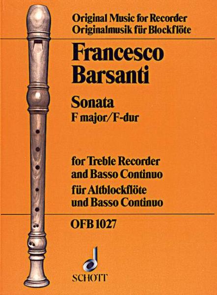 Barsanti Francesco: Sonate F-Dur