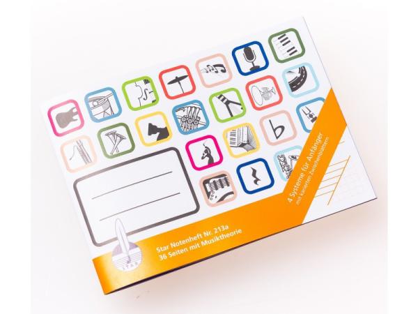 Notenheft DIN A5 quer 4 Systeme