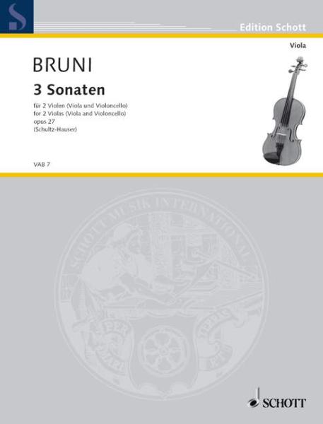 Bruni Antonio Bartolomeo: 3 Sonaten op 27