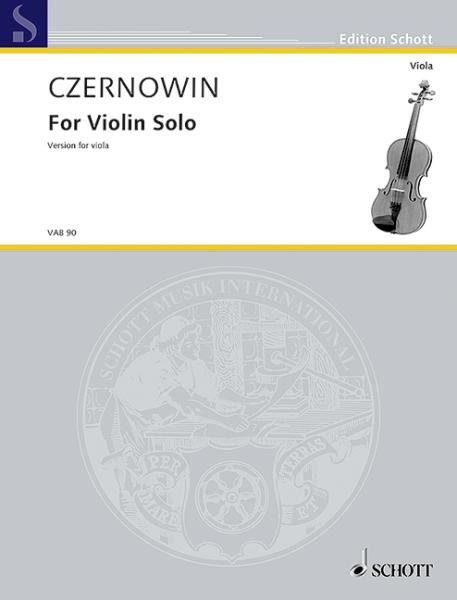 Czernowin Chaya: For violin solo