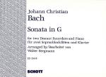 BACH, JOHANN CHRISTIAN: SONATE G-DUR