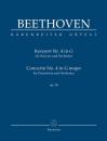 Beethoven, Ludwig van  [Hrsg:] Del Mar, Jonat: Konzert für Klavier und Orchester Nr. 4 G-Dur op. 58