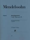 Mendelssohn-Bartholdy, Felix: Streichquartett f-moll op. post. 80