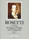 Rosetti, Antonio: 4 Trios für Klavier, Violine und Violoncello op. 7 RWV D37-D38 Heft 2