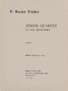 Fricker, Peter Racine: String Quartet in One Movement op. 8