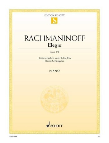 Rachmaninoff Sergej: Elegie op 3/1