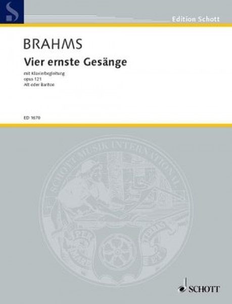Brahms, Johannes: Vier ernste Gesänge
