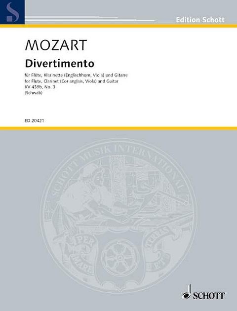 Mozart, Wolfgang Amadeus: Divertimento Nr. 3  KV 439b