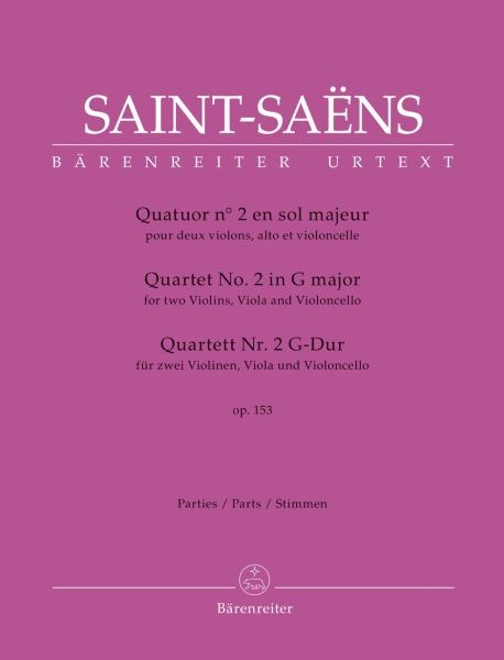 Saint Saens Camille: Quartett 2 G-Dur op 153