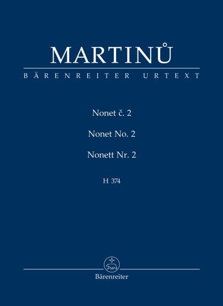 Martinu, Bohuslav (1890-1959): Nonett Nr. 2 H 374