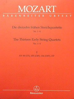 Mozart, Wolfgang Amadeus: 13 frühe Streichquartette. Heft 1