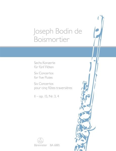 Boismortier, Joseph Bodin de: Sechs Konzerte für 5 Flöten. Heft 2