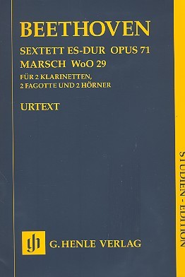 Beethoven, Ludwig van: Sextet in E flat major op. 71 and March WoO 29 for for 2 Clarinets (B 