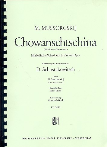 Mussorgski, Modest: Chowanschtschina