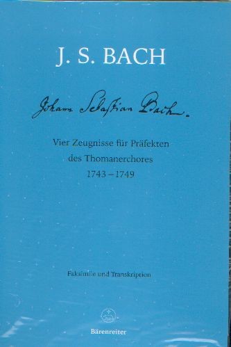 Bach, Johann Sebastian (1685-1750): Vier Zeugnisse für Präfekten des Thomanerchores 1743−1749