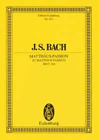 Bach, Johann Sebastian: MATTHAEUS PASSION BWV244