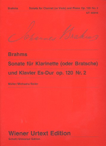 Brahms, Johannes: SONATE Op.120/2 F.KLAR.U.KL.   Es-Dur Op. 120/2