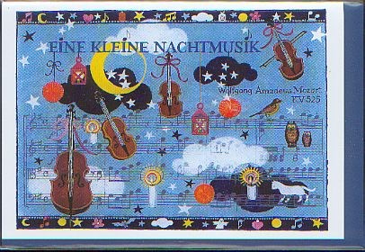 Kunst-Postkarte: Mozart Eine kleine Nachtmusik