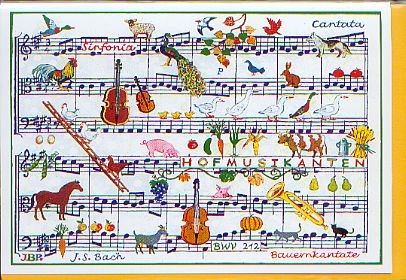 Kunst-Postkarte: Bach Bauernkantate