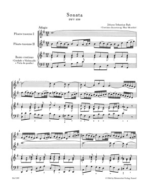 Bach, Johann Sebastian: Triosonate für zwei Flöten und Basso continuo