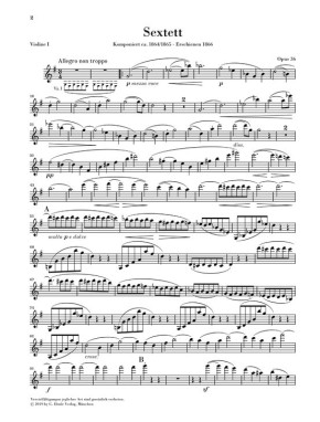 Brahms Johannes: Sextett 2 G-Dur op 36